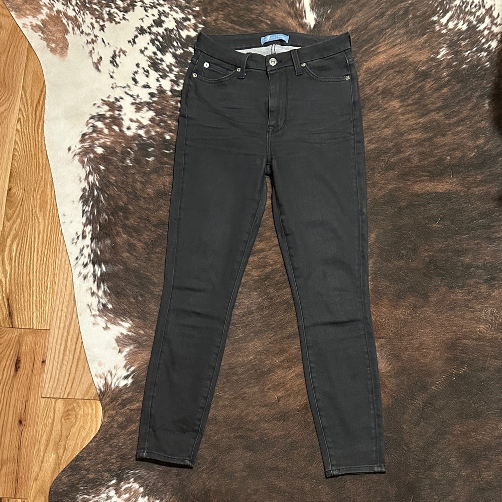 7 For All Mankind Women's Black Skinny Jeans